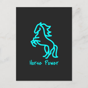 Power von Pferden in Blau Postkarte
