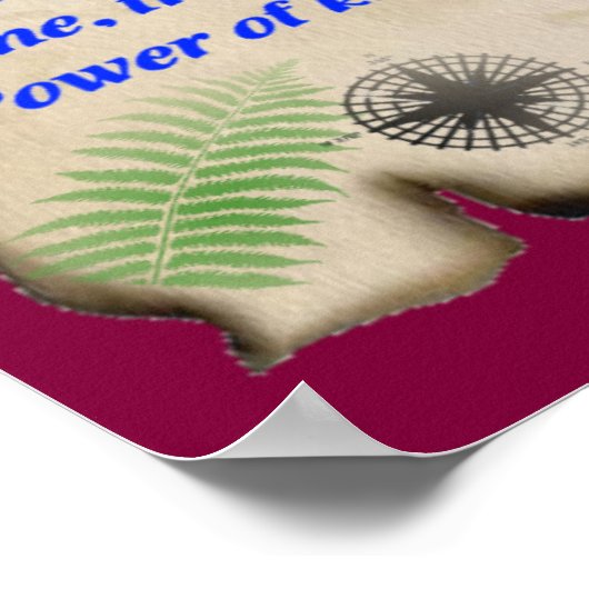 Power von Wissen (Matte) Poster (Ecke)