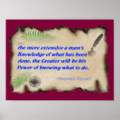 Power von Wissen (Matte) Poster (Vorne)