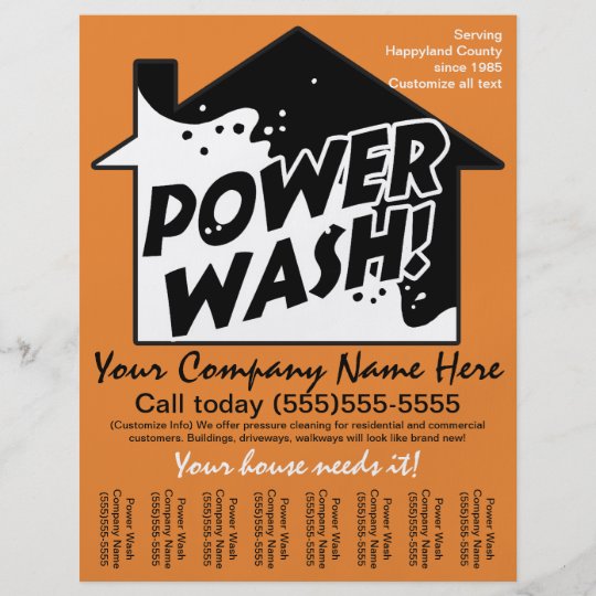 Power Wasche Druck Reinigungs Marketings Werbung Flyer Zazzle De