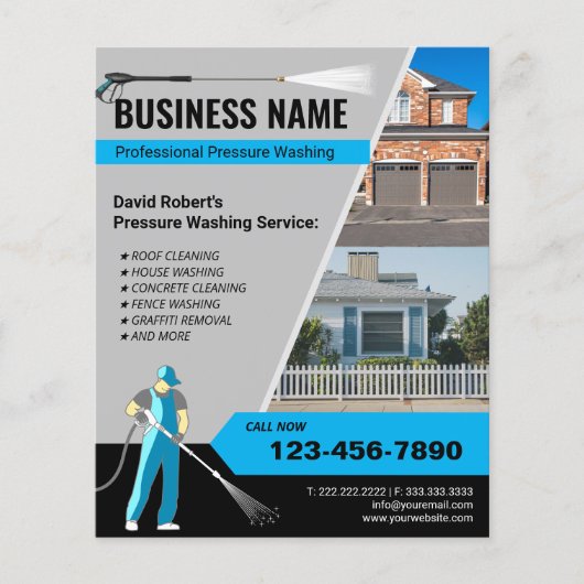 Power waschen Beruflicher Flyer (Vorne)