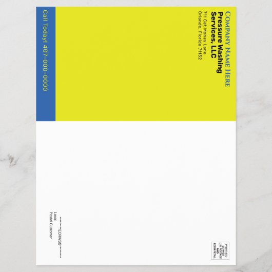 Power waschen Flyer EDDM-Vorlage (Hinten)