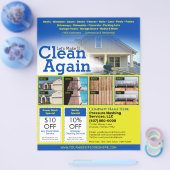 Power waschen Flyer EDDM-Vorlage (Einzeln)