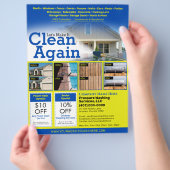 Power waschen Flyer EDDM-Vorlage (Hand)