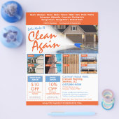 Power waschen Flyer EDDM-Vorlage (Einzeln)