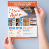 Power waschen Flyer EDDM-Vorlage (Hand)