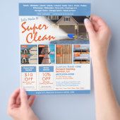 Power waschen Flyer EDDM-Vorlage (Hand)