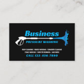 Power waschen mit schwarzer Reinigung Visitenkarte (Vorderseite)
