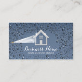 Power waschen trockene blaue Reinigung Visitenkarte (Vorderseite)