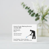 Power - Waschen und Druckreinigung Visitenkarten Visitenkarte (Stehend Vorderseite)