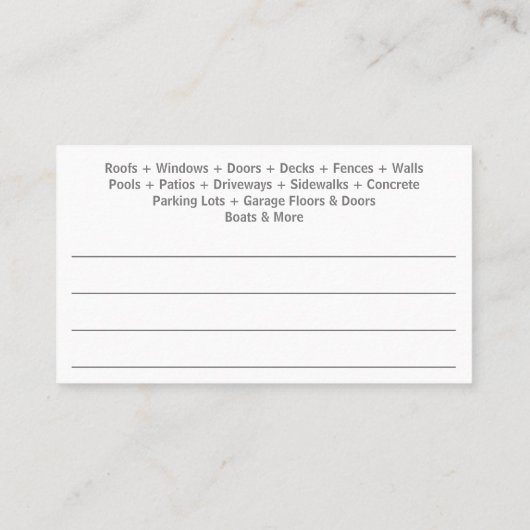 Power waschen und reinigen Afrikanisch-Amerikanisc Visitenkarte (Rückseite)