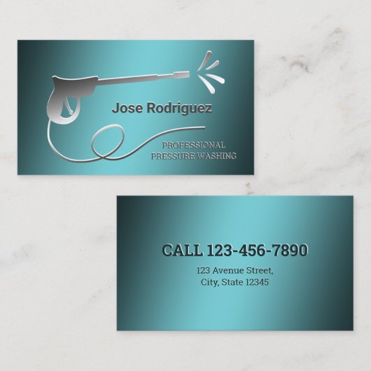 Power waschen visitenkarte (Vorne/Hinten)