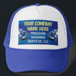 Power-Waschen-Vorlage Truckerkappe<br><div class="desc">Passen Sie diese Druckwäscherei (Power waschen) LKW-Schablone Design an,  um Ihre Bedürfnisse und Anzug. Diese Druckwäscheschablone zeigt den Hintergrund der Hochdruckreiniger und der Wasserperlen an.</div>