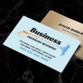 Power waschen waschen Blau- und Goldreinigung Visitenkarte