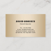 Power waschen waschen Blau- und Goldreinigung Visitenkarte (Rückseite)