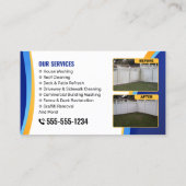 Power waschen, waschen und waschen visitenkarte (Rückseite)