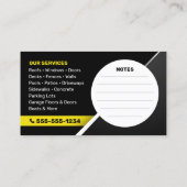 Power waschen Waschhaus waschen Schwarz waschen Visitenkarte (Rückseite)