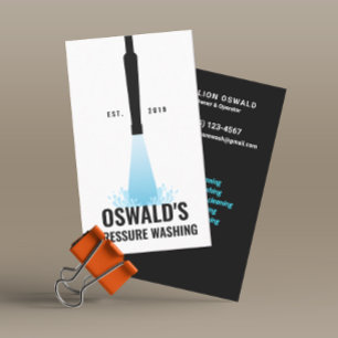 Power waschen Waschmaschine Reinigungsmittel Visitenkarte