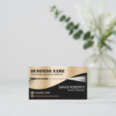 Power waschen Wash Black & Gold Cleaning Visitenkarte (Stehend Vorderseite)