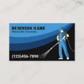 Power waschen Wash Moderne blaue Reinigung Visitenkarte (Vorderseite)