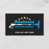 Power waschen Washer 5 Sterne Reinigung Visitenkarte (Vorderseite)