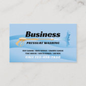 Power waschen Washer Blue Reinigung Visitenkarte (Vorderseite)