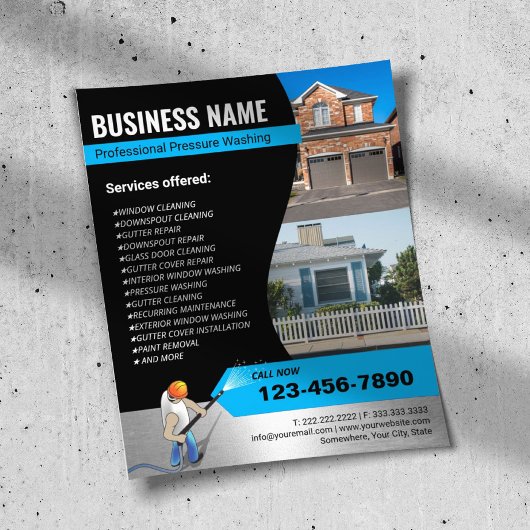 Power waschen Washer Pro Hausreinigung Flyer