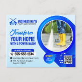 Power Waschhaus Reinigungsdruck waschen Postkarte (Vorderseite)