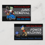 Power-Waschkarte/Junk Hauling Business Promo Card Visitenkarte (Vorne/Hinten)