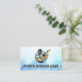 Power-Waschungs-Typ-Logo | Seifenblasen Visitenkarte (Stehend Vorderseite)