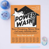 Power Wash Pressure Cleaning Marketing Werbung Flyer (Einzeln)