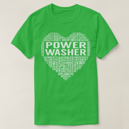 Power Washer Heart T-Shirt (Design vorne)