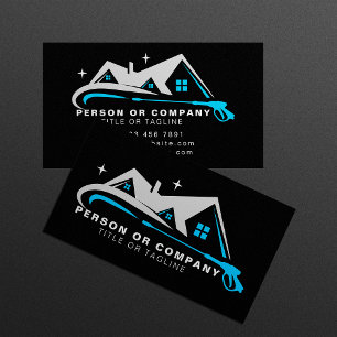 Power Washer House Reinigung Druck waschen Visitenkarte