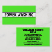 Power Washing Neon Green Visitenkarte (Vorne/Hinten)