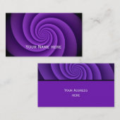 Power windt sich Fraktal-Muster - Veilchen Visitenkarte (Vorne/Hinten)