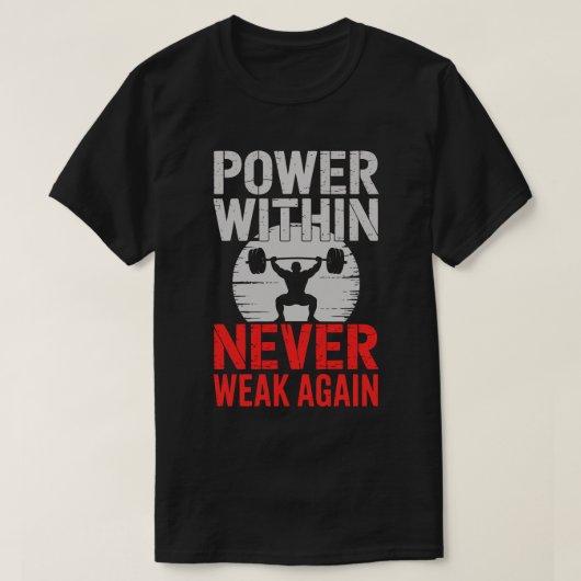 Power Within Bodybuilder Motivation Tee (Design vorne)