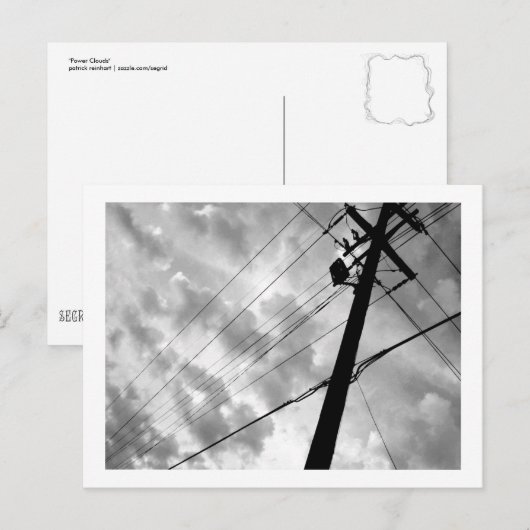 Power Wolken Postkarte (Vorne/Hinten)