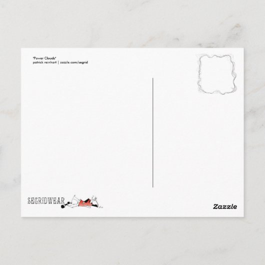 Power Wolken Postkarte (Rückseite)
