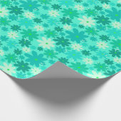 Power-Wrapping-Papier für die grüne Retro-Blume Geschenkpapier (Ecke)