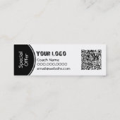 Power Yoga Business Card Mini Visitenkarte (Rückseite)