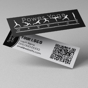 Power Yoga Business Card Mini Visitenkarte