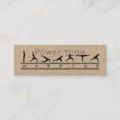 Power Yoga Business Card Mini Visitenkarte (Vorderseite)