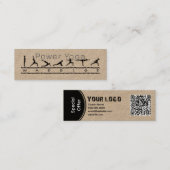 Power Yoga Business Card Mini Visitenkarte (Vorne/Hinten)