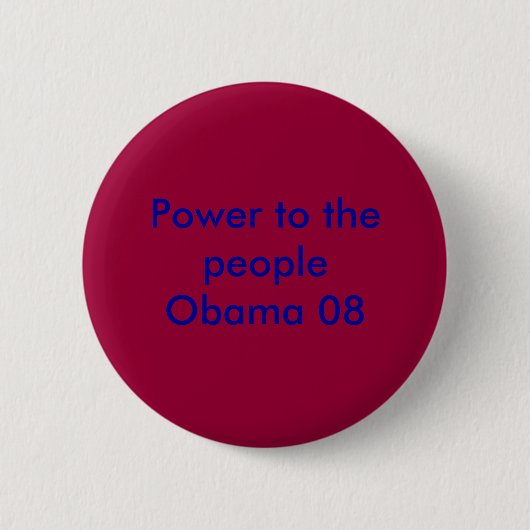 Power zu den Leuten Obama 08 Button (Vorderseite)