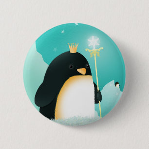 Power zu den Penguins - Kaiser-Button-Abzeichen Button