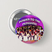 "Power zu den Penguins" Knopf Button (Vorne & Hinten)