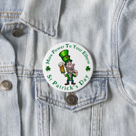 Power zu Ihrem Ellenbogen - St Patrick's Day Butto Button (Beispiel)