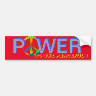 POWER ZUM FRIEDLICHEN AUTOAUFKLEBER