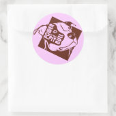 Power zum Grubenbull Runder Aufkleber (Tasche)