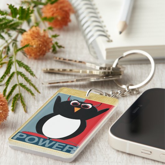 Power zum schlechten Penguin Schlüsselanhänger (Vorderseite rechts)